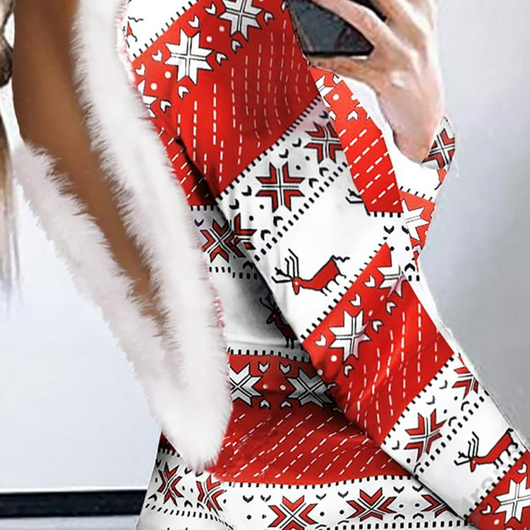 SELONE Pajamas for Women Plus Size Lingerie One Piece Christmas Print  Feather Trim Front Adult Onesie Home Wear Siamese Pajamas Nightgowns for  Valentines Day Anniversary Wedding Honeymoon Red XXL 