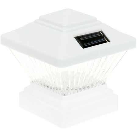 4x4 Deck Post - Solar Powered White Outdoor Garden Deck Dock Patio 4x4 PVC Fence LED Post Light