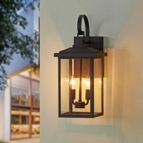 Kawoti  Black Outdoor Wall Sconces and Pendant Light H19.75"