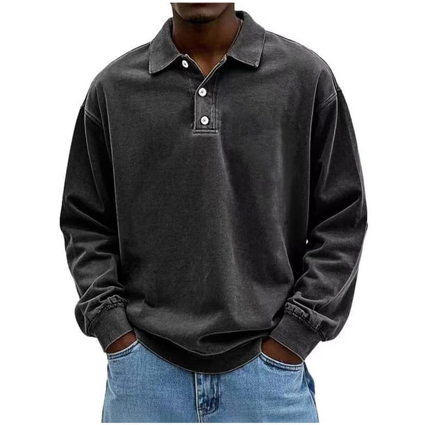 Mujeres Manga Larga Tops Casual Color Sólido Turndown Cuello Blusas Camisas para la Primavera / Otoño, Camisas de los Hombres Manga Larga Casual