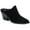 Black, variant on AQUA COLLEGE Womens Brown Waterproof Nia Pointed Toe Block Heel Slip On Leather Heeled Mules Shoes 8.5 M