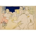 thumbnail image 2 of Toulouse-Lautrec, Henri de 32x23 Black Ornate Wood Framed with Double Matting Museum Art Print Titled - The Irish and American Bar, Rue Royale, 2 of 4