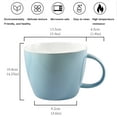 thumbnail image 3 of Solid Color Extra Large Ceramic Mugs for Coffee or Soup, Microwave and Dishwasher Safe, 3 of 7