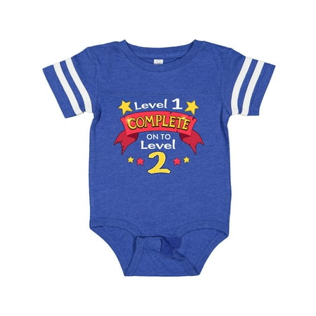 

Inktastic Level 1 Complete on to Level 2 2nd Birthday Level Up Gift Baby Boy or Baby Girl Bodysuit