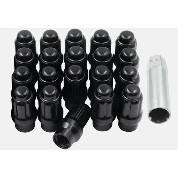 24 Black ET Spline Lug Nuts 12x1.5 Compatible with Toyota 4Runner Tundra FJ Tacoma   Key