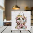 thumbnail image 3 of Easter Bunny Wooden Signs Easter Decorations Easter Farmhouse Rabbit Wooden Tabletop Centerpieces Freestanding Tabletop Decor for Spring Easter Home Office Gift 5x5 In, 3 of 5