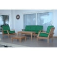 thumbnail image 3 of Outdoor Patio Sofa Set 5 Piece Deep Seating Furniture Teak Coffee Table Ottoman, 3 of 4
