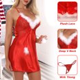 thumbnail image 4 of Liwarace Women Sexy Lingerie Babydoll Nightwear Valentine's Day Sleepwear G-string Red, 4 of 14