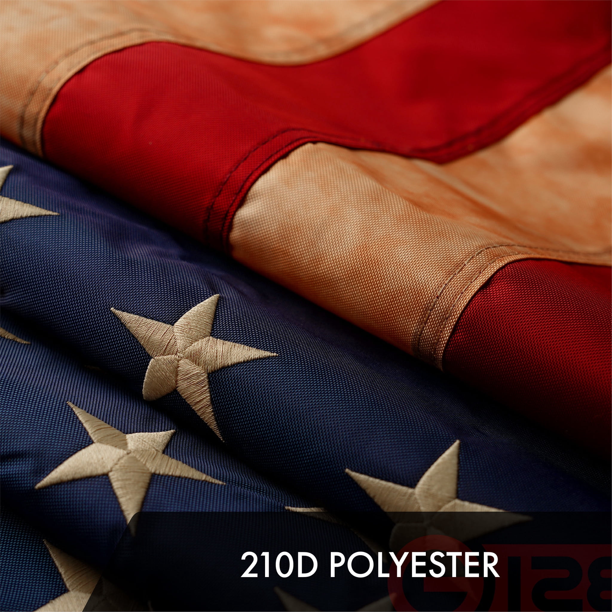 G128 6' x 10' Polyester American Tea Stained Outdoor Flag