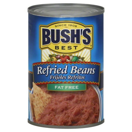 (6 Pack) Bush's Best Fat Free Refried Beans, 16 (Best Tasting Canned Refried Beans)