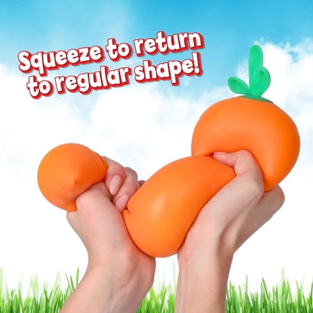 Under 5 Squishies Carrot Sensory Fidget Toys Stress Relief Toys Fidget Sensory Food Fun for Adult (B)