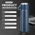thumbnail image 3 of InnotechSc Botella Thermo de Acero Inoxidable con Aislamiento Al Vacío de 500 Ml/16,9 Oz con Taza para Café, Bebida Caliente y Frasco de Agua para Bebidas Frías, Juego Azul, 3 of 10