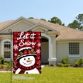 thumbnail image 2 of JOOCAR Let It Snow Snowman Plaid Garden Flag for Winter Christmas Home Outdoor Garden Yard Door Decor 12x18 inch, 2 of 5