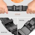 thumbnail image 3 of GAEKEAO Leather Ratchet Belt for Men Automatic Adjustable Click Buckle Belts for Dress Casual Trim to Fit with Gift Box, 3 of 7