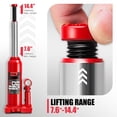 thumbnail image 3 of 14.5" 3 Tons (6613.8 lbs) Car Pickup SUV Auto Repair Manual Automotive Hydraulic Welded Bottle Jack Red, 3 of 6