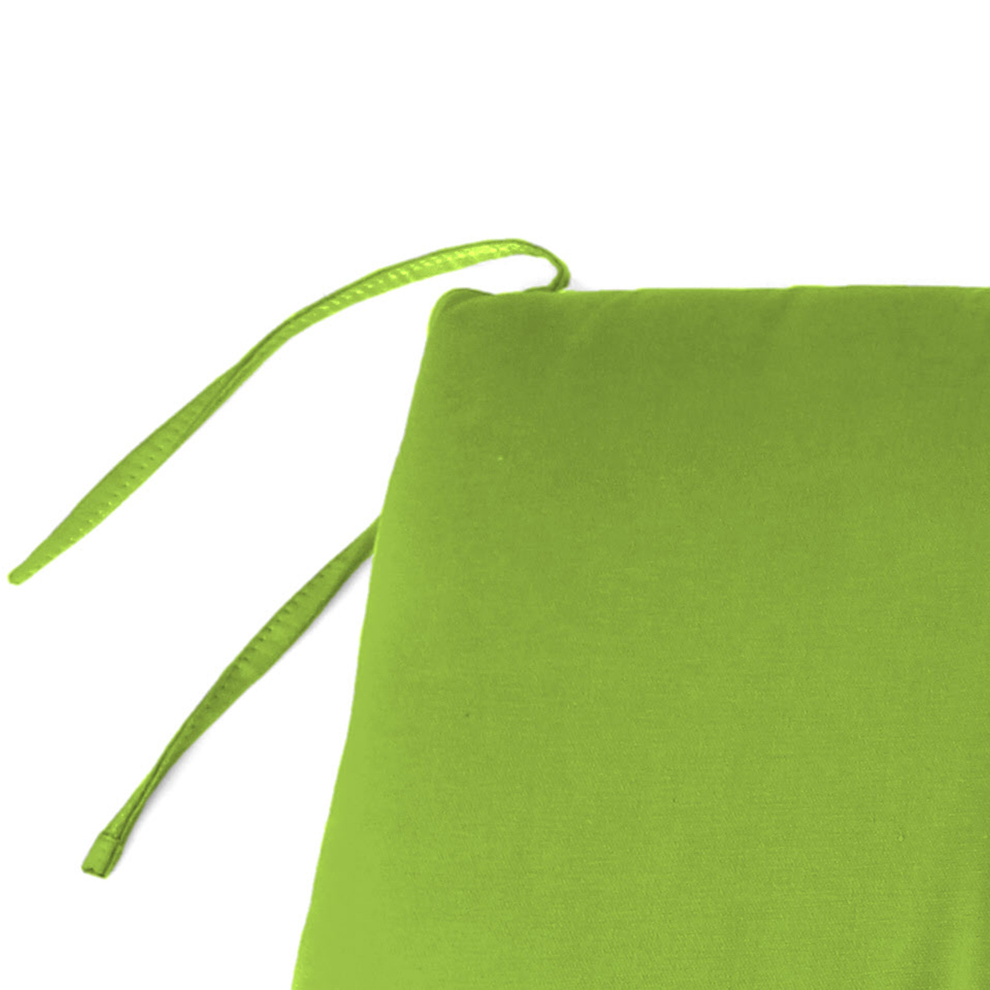 Jordan Manufacturing 41" x 17" Greenery Lime Green Solid Rectangular Outdoor Settee Swing Bench Cushion with Ties