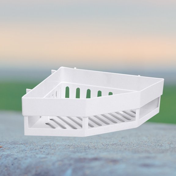 Bathroom Shelf Free of Punch Corner Shelf Triangle Rack Bathroom Wall Corner Mount Storage Holder White