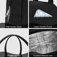 thumbnail image 6 of Inosoo Solid Black Lunch Bag for All, Insulated Cooler & Thermal Tote for Work, School, Picnic, Beach, Fishing, 6 of 8