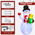 thumbnail image 6 of 5ft Christmas Inflatables Snowman Outdoor Decorations, Blow Up Snowman Inflatable Yard Decor with Rotating LED Lights for Xmas Garden Lawn Holiday Party Yard Indoor Decorations, 6 of 9