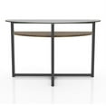 thumbnail image 2 of Furniture of America Barker Industrial Glass Top Console Table in Black Chrome, 2 of 5