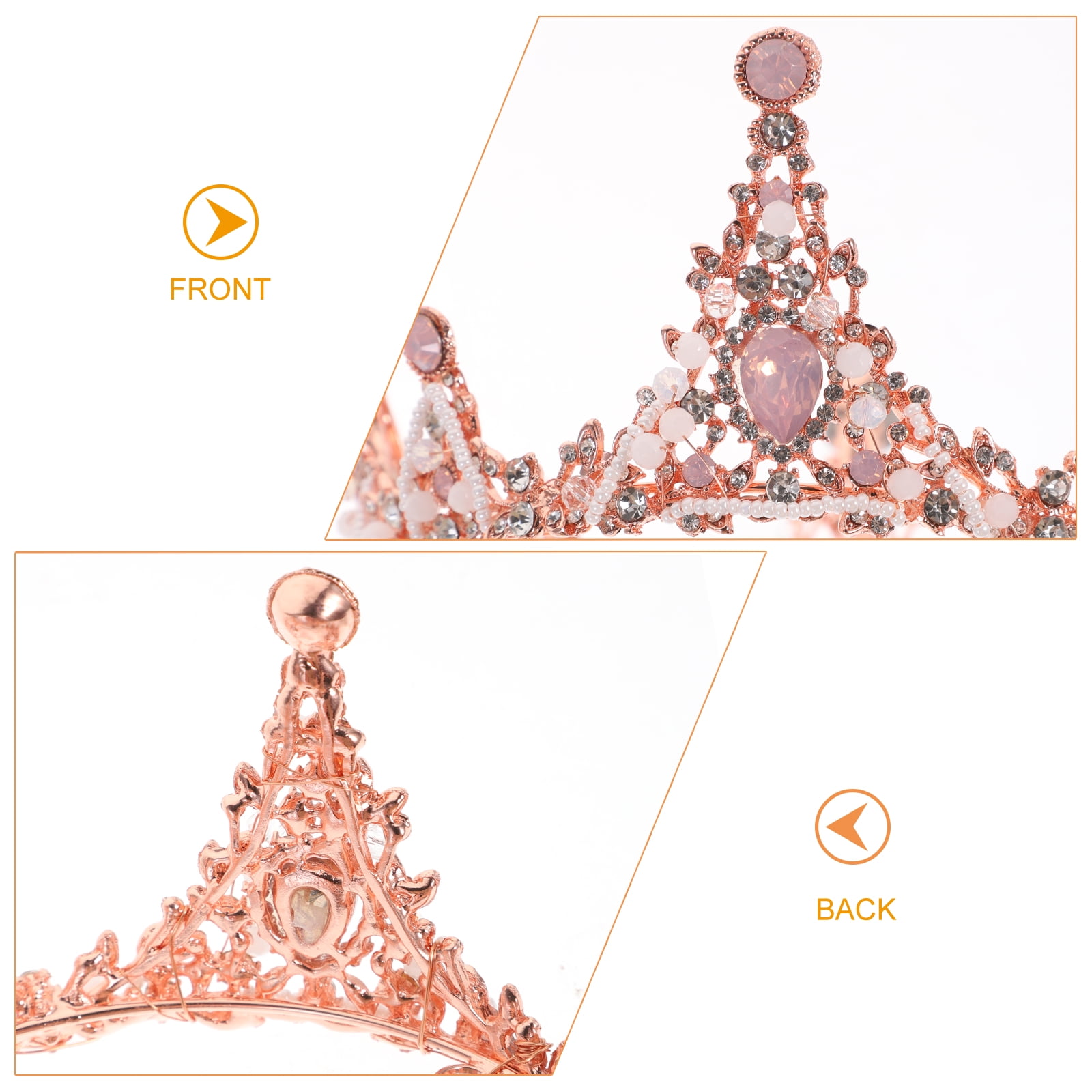 Couronne De Mariée Strass - Diadème Rond Main, Bijou De Bal Pour Mariée, Demoiselle D'honneur