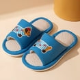thumbnail image 2 of Karoyedx Toddler Boys Winter Slippers Kids House Slippers Girl's Fuzzy Fluffy Slippers Cross Band Shoes Slides for Girls Fur Flip Flop Open Toe Slippers Blue Size,3, 2 of 4