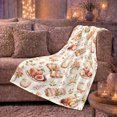 thumbnail image 6 of Autumn Harvest Table Scene Watercolor Style Farmhouse Pattern, Cozy Friendship Quote Scene, Warm Flannel Blanket for Ranch House and Living Room, Art Lovers Thanksgiving Gift, Artistic Home Decor, 6 of 9