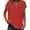 Red, variant on Womens Tank Tops Loose Fit Cap Sleeve Blouses with V neck Summer Solid Color Beach Outfits