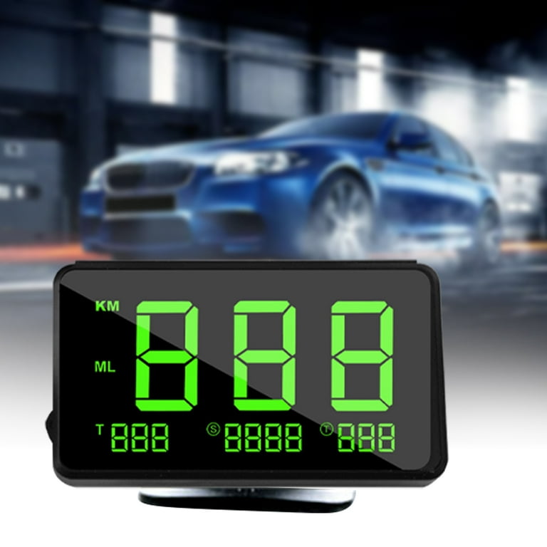 Lomubue GPS Speedometer Large Screen Speeding Alarm System ABS Digital Auto  Odometer for Car 
