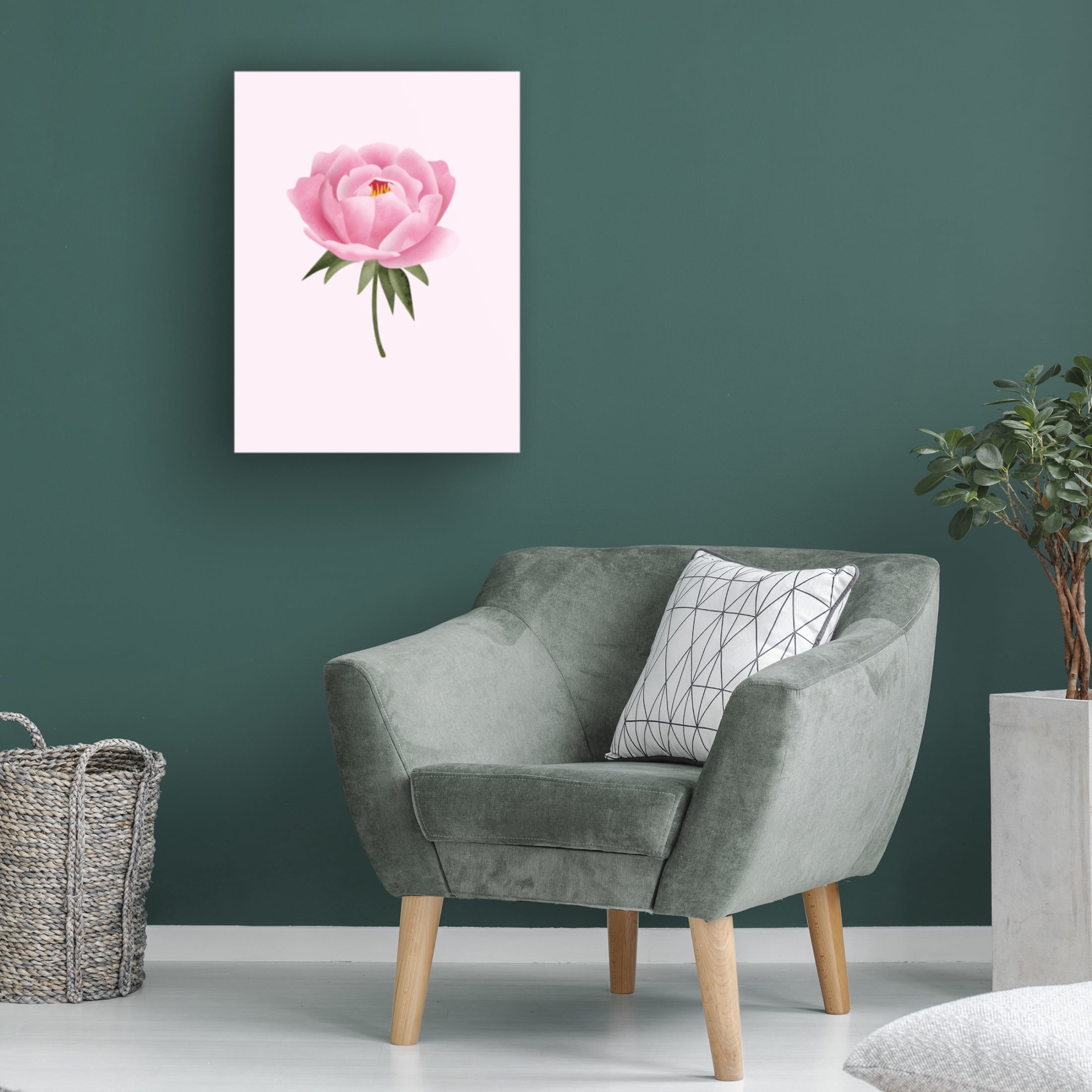 Trademark Fine Art Rosana Laiz Blursbyai Peony statement Canvas Wall Art