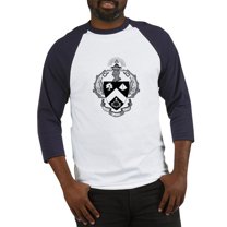 CafePress - Triangle Black And White Coat Of Arms Baseball Jersey - Cotton Baseball Jersey, 3/4 Raglan Sleeve Shirt
