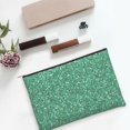 thumbnail image 6 of Hirioo Green Glitter for Paper Reusable Cosmetic Bag Zipper Encouragement Travel Pouch Toiletry Bag for Women Girls, 6 of 7