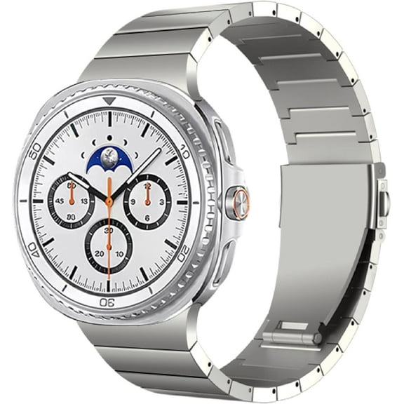 VeveXiao Titanium Strap Compatible with Samsung Galaxy Watch 8 Classic 46mm Bands, One Click Stylish Business Titanium Band for Galaxy Watch 8 40mm 44mm No Gap Wristbands Men Women