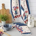 thumbnail image 3 of Independence Day Kitchen Towels Set of 2, Absorbent Dish Towel for Kitchen Microfiber Hand Dish Cloths for Drying and Cleaning Reusable Cleaning Cloths 18x28in USA Flag Poppy Flower, 3 of 6