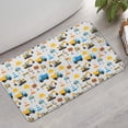 thumbnail image 2 of Cartoon Construction Vehicles Road Signs Bathroom Rugs Mat,Non Slip Microfiber Bathroom Rug,Rubber Backing,Soft Bathroom Mats for Bathroom Floor,Tub and Shower,17x30in(43x75cm), 2 of 3