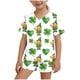 thumbnail image 1 of V Cuello Manga Larga Casual Impresa Blusa Y Pantalones Cortos para Niñas, San Patricio Día de la Moda con Pantalones Cortos de Bolsillo, 1 of 7