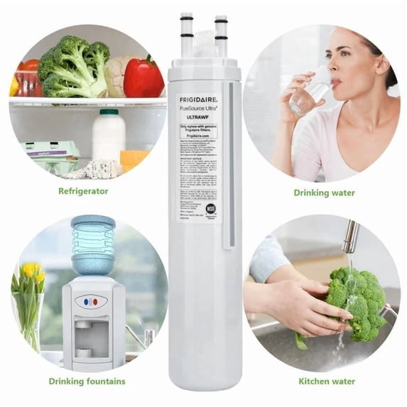 2-Pack ULTRAWF PureSource Ultra Water Filter, Replacement Cartridge for Frigidaire Refrigerators,White