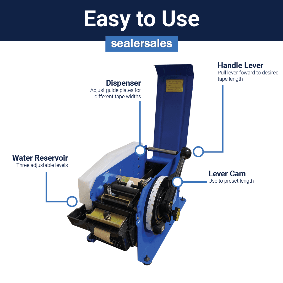 Sealer Sales Manual Gummed Tape Kraft Paper Tape Dispenser