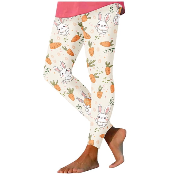 Levmjia Womens Pants Easter Printed Casual Fashion Tight Yoga Comfy Elastic High Waist Sweatpants Fashion Bottoming Leisure Pants Sports Daily Wear