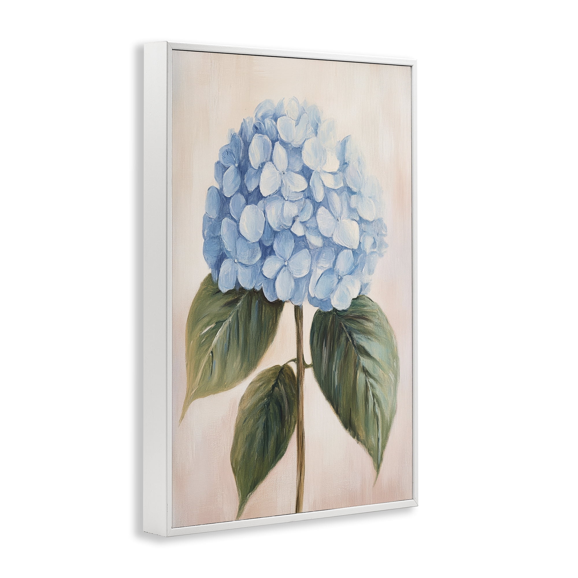 Stupell Industries Baby Blue Hydrangea White Framed Giclee Art, design by Petal Prints Design