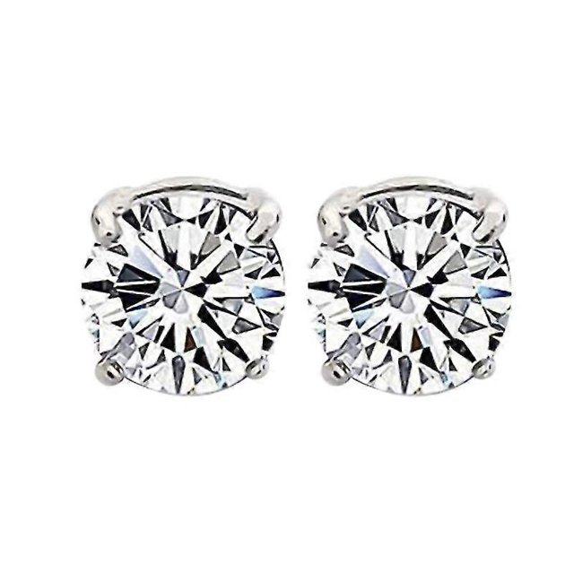 Pendientes Yashi de 4 Piezas con Diseño de Aleación Sin Perforaciones con Imán y Diamantes de Imitación