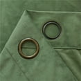 thumbnail image 3 of PHOENIGON Velvet Solid Color Metal Grommets Room Darkening Curtain Panels (Set of 2 ), 3 of 13