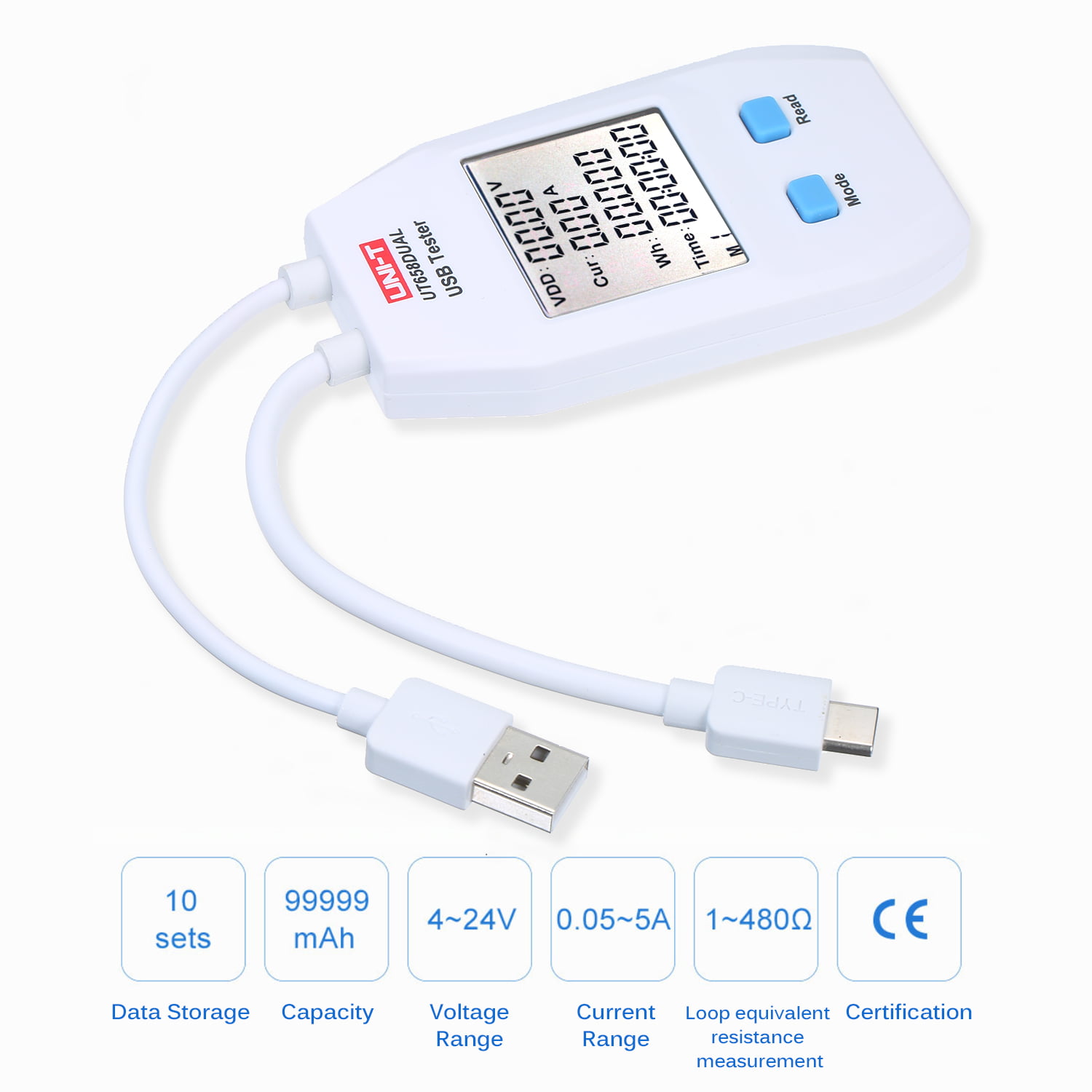 LCD Detector Voltmeter Ammeter USB Power Capacity  Battery Current Meter Tester 