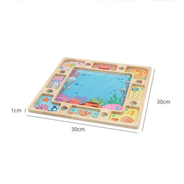 Bunblic Children Montessori Toys Fishing Board Game For 3+ Year Olds Baby Kids Toys Multicolor 30x30cm