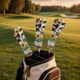 thumbnail image 5 of Yuyamidu Aztec Cow Print Golf Club Head Cover Sunflowers Golf Head Covers PU Leather Driver Headcover Fairway Wood Head Cover Hybrid Headcover, 5 of 7