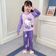 thumbnail image 1 of Pijamas Kawaii Sanrio Hello Kitty Cinnamoroll Kuromi para niños y niñas, ropa de dormir de Anime, traje de Casa de dibujos animados, regalos de primavera y verano, 1 of 4