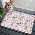 thumbnail image 3 of Entryway Rug 2'x3', Pink Bunny Floral Easter Small Rug for Kitchen Bathroom Door Mat Indoor Entrance, Elegant Pastoral Spring Floral Rabbits Non-Slip Area Rugs Floor Mats Carpet Front Door Rugs, 3 of 8