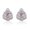 Pink Sapphire, variant on AVORA 925 Sterling Silver Pink Triangular Simulated Diamond CZ Halo Stud Earrings