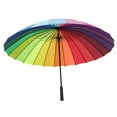 thumbnail image 4 of <p>Long Handled Umbrella, Straight Umbrella Reinforced Stylish Large 24 Ribs Windproof  For Gift</p>, 4 of 7