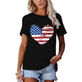 thumbnail image 4 of XCHQRTI Women's Merica Shirt American Flag Tee Short Sleeve 4th of July Patriotic Shirts, 4 of 7